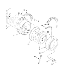 Tub And Basket Parts Diagram and Parts List for MHWE300VW13  Maytag Washer