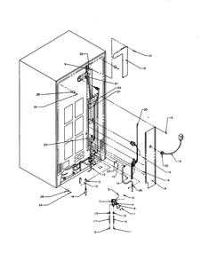 Coupling And Cover-outer Case Back Diagram and Parts List for SXD22S2L-P1190404WL  Amana Refrigerator