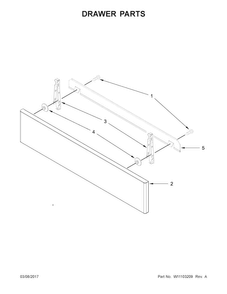 Drawer Parts Diagram and Parts List for JES1750FS0  Jenn-Air Range