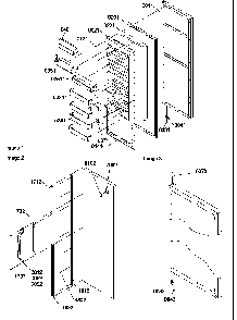 Freezer Door Accessories Diagram and Parts List for SX322S2W-P1307303WW  Amana Refrigerator