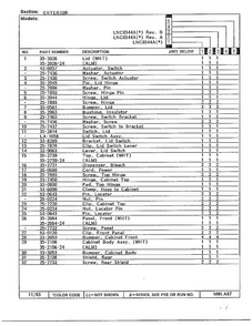 Exterior Page 2 Diagram and Parts List for 6544A  Norge Washer
