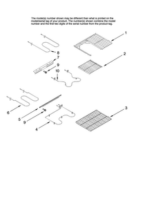 Rack And Element Parts Diagram and Parts List for MER6757BAB15  Maytag Range
