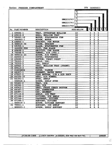 Freezer Compartment Page 2 Diagram and Parts List for 231740  Admiral Refrigerator