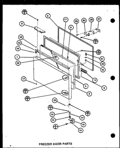 Freezer Door Parts 1 Diagram and Parts List for IC3K-P7621310W-BM  Amana Refrigerator