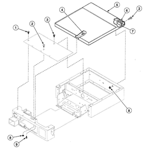 Cabinet Top Diagram and Parts List for SSET17QF1500  Speed Queen Dryer