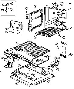 Freezer Compartment Diagram and Parts List for RB234RDV DG86A Magic Chef Refrigerator