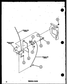 Terminal Block Diagram and Parts List for TGA800 P75752-6W Amana Dryer