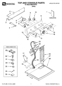 TOP AND CONSOLE PARTS Diagram and Parts List for MED5740TQ1  Maytag Dryer