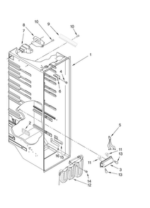 Refrigerator Liner Parts Diagram and Parts List for MSD2576VEW00  Maytag Refrigerator