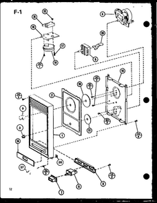 Control Panel Diagram and Parts List for RRL-5D P75590-7M Amana Microwave
