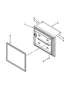Freezer Door Parts Diagram and Parts List for JFD2589KES2  Jenn-Air Refrigerator