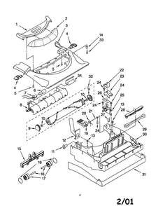 Nozzle Diagram and Parts List for 11630412001  Kenmore Upright Vacuum