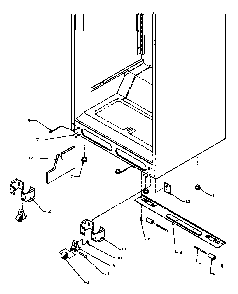 Cabinet Bottom Diagram and Parts List for TC18A3L-P1181812WL  Amana Refrigerator