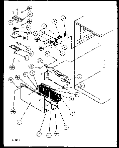 Evaporator Motor/coil Diagram and Parts List for 85161W-P1117111WW  Amana Refrigerator