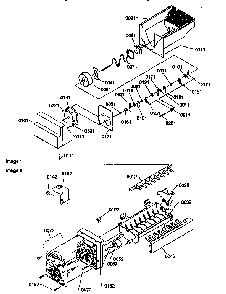 Ice Bucket Auger, Ice Maker Diagram and Parts List for 57087-P1190815WL  Amana Refrigerator