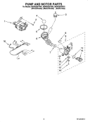 PUMP AND MOTOR PARTS Diagram and Parts List for MHWZ600TB01  Maytag Washer