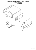 TOP GRILLE AND UNIT COVER PARTS Diagram and Parts List for JS42CXDBDB00  Jenn-Air Refrigerator