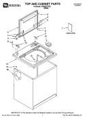 TOP AND CABINET PARTS Diagram and Parts List for MTW5570TQ0  Maytag Washer