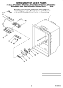 REFRIGERATOR LINER PARTS Diagram and Parts List for MFF2558VEQ10  Maytag Refrigerator