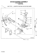 8576353 BURNER ASSEMBLY Diagram and Parts List for MGDZ400TQ2  Maytag Dryer