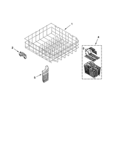 Lower Rack Parts Diagram and Parts List for MDB7760AWS0  Maytag Dishwasher
