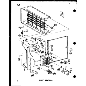 Duct Heaters Diagram and Parts List for CR25-1 P67850-5C Amana Air Conditioner