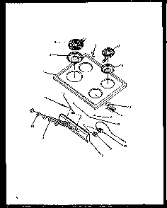 Cooktop Diagram and Parts List for EBE22AA-P1142413NL  Caloric Range
