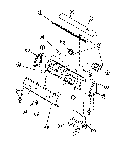 Graphic Panel, Control Mounting Plate And Controls Diagram and Parts List for CW8202W2-PCW8202W2B  Crosley Washer
