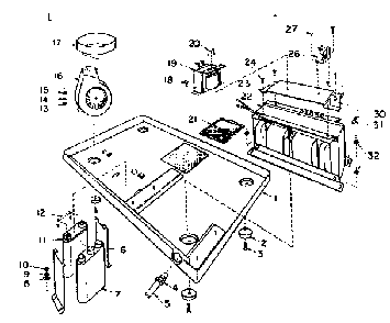 Oven Base Assembly Diagram and Parts List for 5629967311  Kenmore Microwave