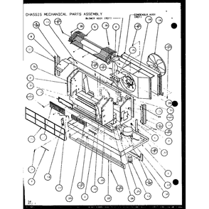 Chassis Mechanical Parts Assembly 2 Diagram and Parts List for PTH12400ER P9872129R Amana Air Conditioner