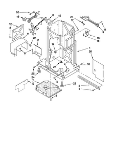 Frame Parts Diagram and Parts List for TC607X2  Jenn-Air Trash Compactor