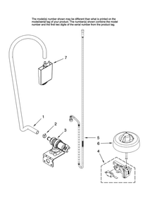 Fill And Overfill Parts Diagram and Parts List for MDB6601AWQ46  Maytag Dishwasher