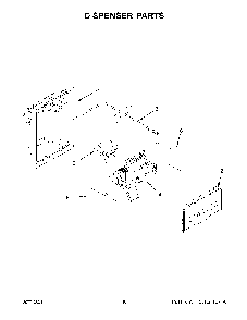 Dispenser Parts Diagram and Parts List for 10651335714  Kenmore Refrigerator