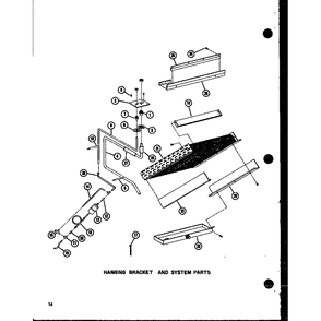 Hanging Bracket And System Parts 1 Diagram and Parts List for EBAH,BAH24 P55895-2 Amana Air Conditioner