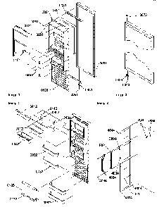 Refrigerator Door Diagram and Parts List for SS25TE-P1194003WE  Amana Refrigerator