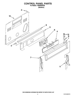Part Location Diagram of WPW10225557 Whirlpool PANL-CNTRL