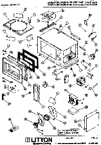 Section 7 Diagram and Parts List for 80 52005 Amana Microwave