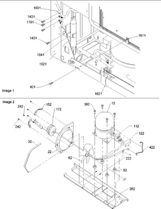 Machine Compartment Diagram and Parts List for BRF20VCPSER-P1321312WS  Amana Refrigerator
