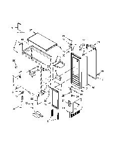 Cabinet, door and liner parts Diagram and Parts List for 59689592101  Amana Ice Maker