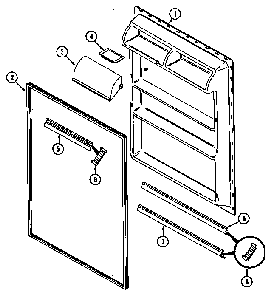 Fresh Food Inner Door Diagram and Parts List for GT19A43LV  Maytag Refrigerator