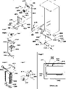 Drain System, Rollers, And Evaporator Assy Diagram and Parts List for SS21SL-P1193802WL  Amana Refrigerator