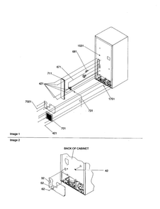 Cabinet Back Diagram and Parts List for BR18V2C-P1320708WC  Amana Refrigerator