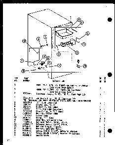 Icemaker Diagram and Parts List for SR19F1-L-P77000-8WL  Amana Refrigerator