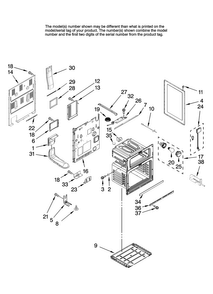 Chassis Parts Diagram and Parts List for MER6757BAB15  Maytag Range