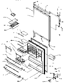 Refrigerator Door Diagram and Parts List for TSI18A3W-P1182107WW  Amana Refrigerator