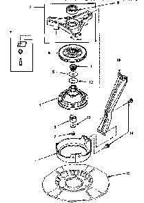 Bearing Housing & Pivot Dome Diagram and Parts List for LW8413W2 LW8413W2A Amana Washer
