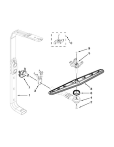Upper Wash And Rinse Parts Diagram and Parts List for MDBH949PAB3  Maytag Dishwasher