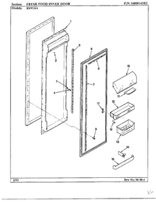 Fresh Food Inner Door Diagram and Parts List for 24712  Maytag Refrigerator