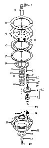 Gears_bearings Diagram and Parts List for C5023  Hoover Upright Vacuum