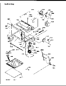 Cabinet Assy Diagram and Parts List for RFS511SW2-P1300104MX  Amana Microwave